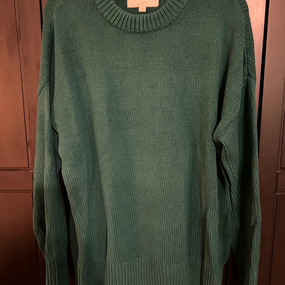LOFT Women’s Forest Green Crewneck Sweater